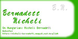 bernadett micheli business card